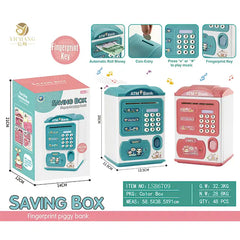 Piggy Bank Money Saving Box with Fingerprint