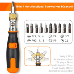 10-in-1 Ratchet Screwdriver Set
